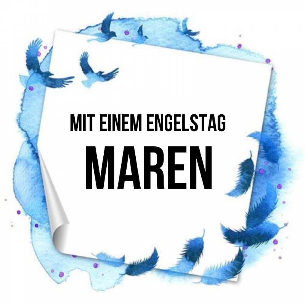 Картинка Mit einem Engelstag, Maren