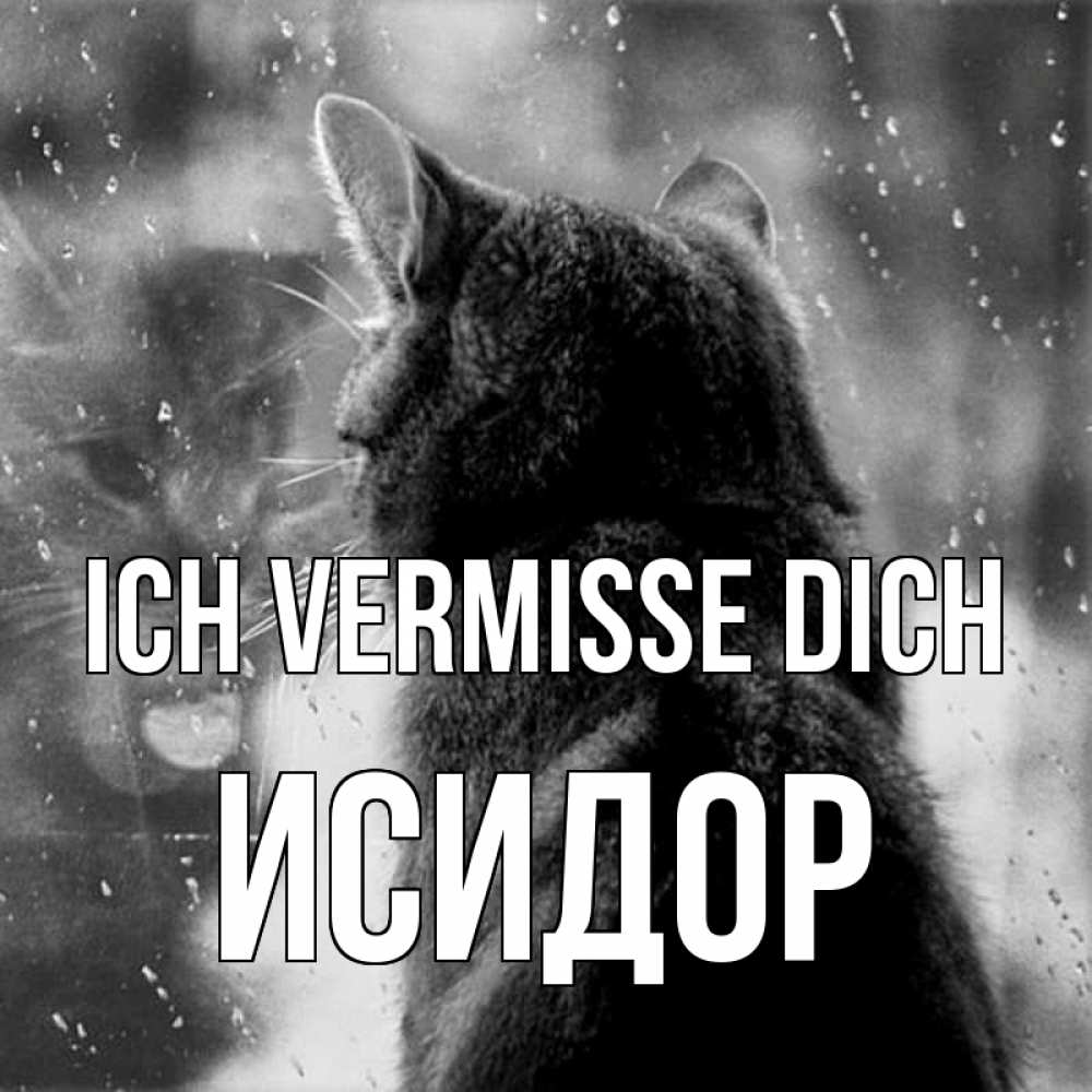 Открытка на каждый день с именем, Исидор Ich vermisse dich скорее ко мне приходи 1 Прикольная открытка с пожеланием онлайн скачать бесплатно 
