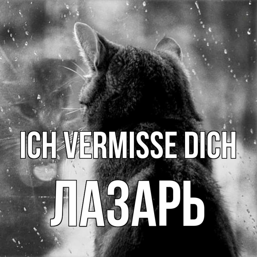 Открытка на каждый день с именем, Лазарь Ich vermisse dich скорее ко мне приходи 1 Прикольная открытка с пожеланием онлайн скачать бесплатно 