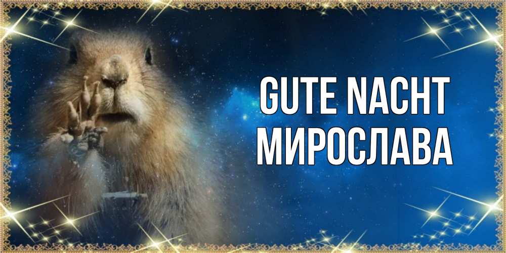 Открытка на каждый день с именем, Мирослава Gute Nacht спокойной ночи сладких снов Прикольная открытка с пожеланием онлайн скачать бесплатно 