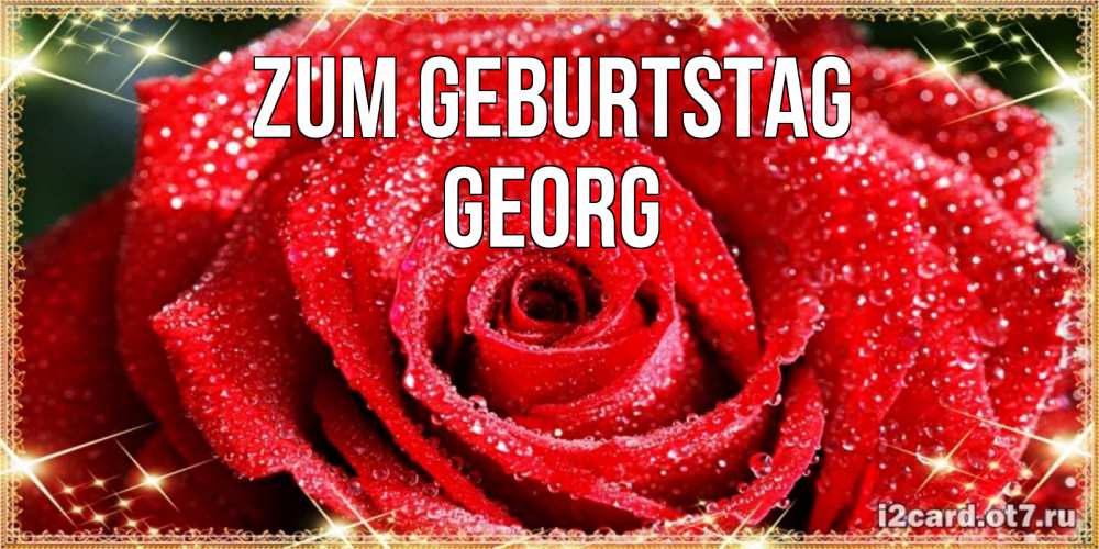 Открытка на каждый день с именем, Georg Zum Geburtstag роса и роза. открытка с красивой розой Прикольная открытка с пожеланием онлайн скачать бесплатно 