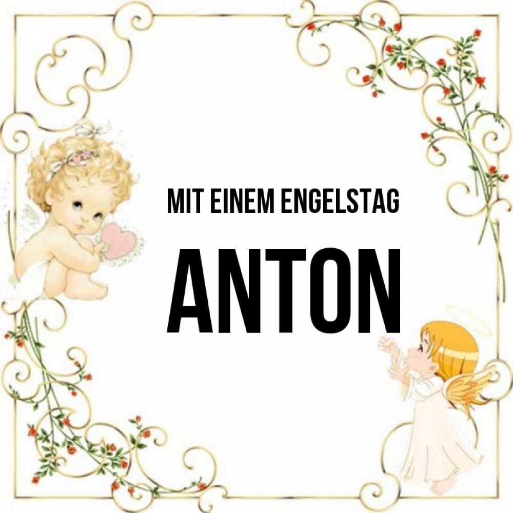 Картинка Mit einem Engelstag, Anton
