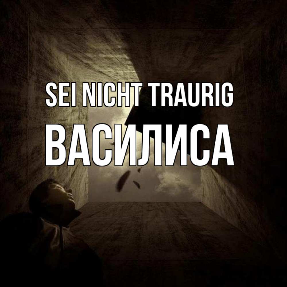 Открытка на каждый день с именем, Василиса Sei nicht traurig жуть Прикольная открытка с пожеланием онлайн скачать бесплатно 