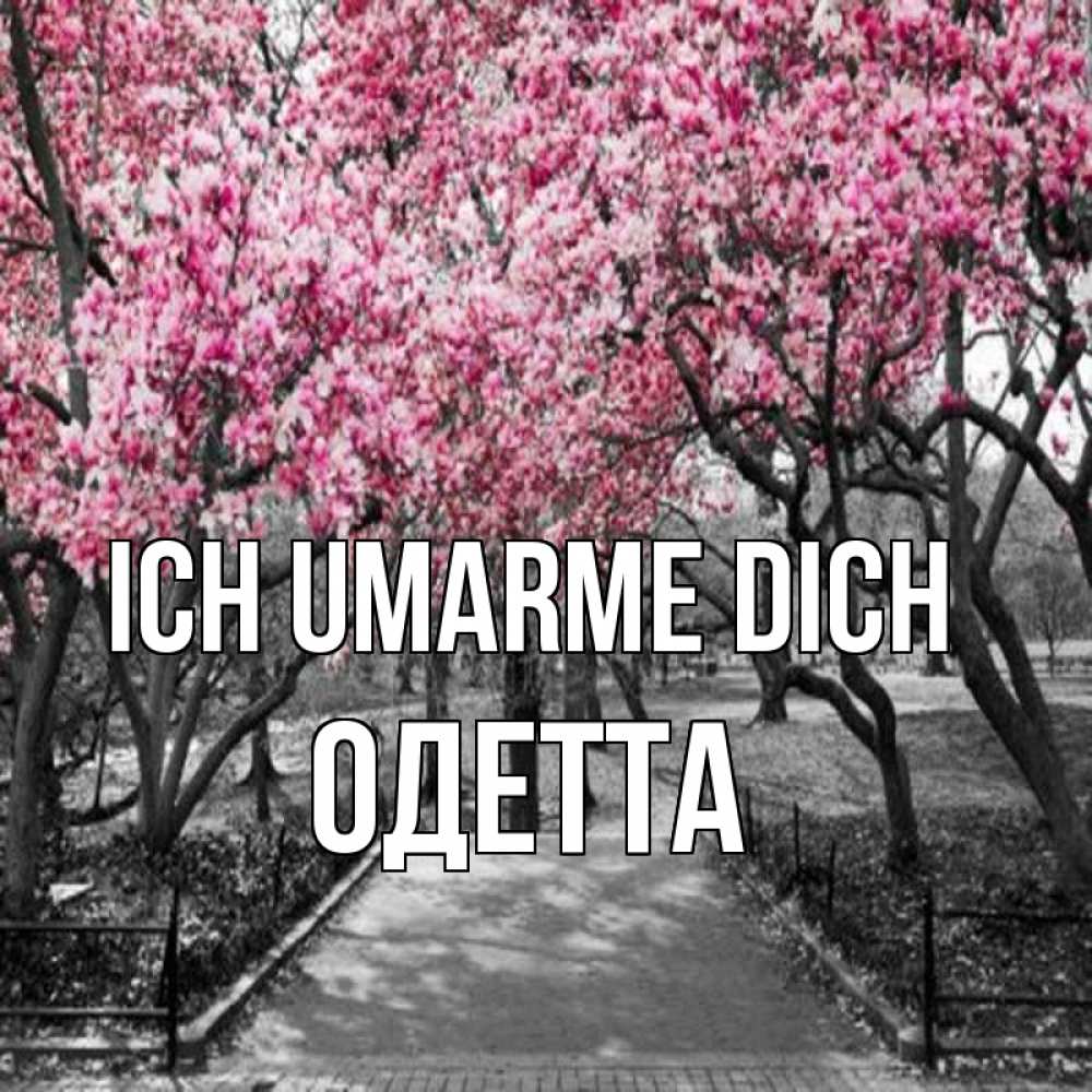 Открытка на каждый день с именем, Одетта Ich umarme dich обработанное фото Прикольная открытка с пожеланием онлайн скачать бесплатно 