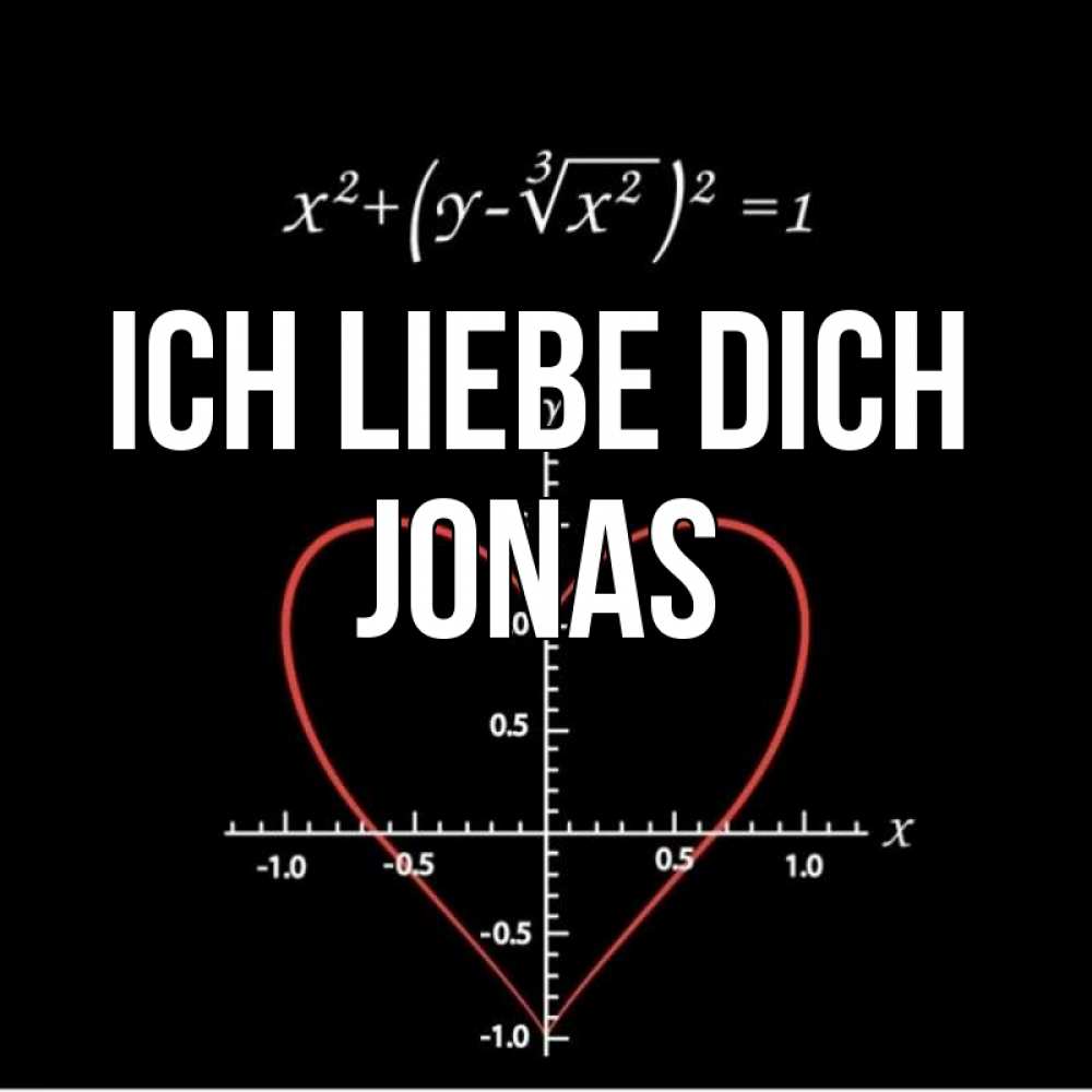 Открытка на каждый день с именем, Jonas Ich liebe dich сердечная формула Прикольная открытка с пожеланием онлайн скачать бесплатно 