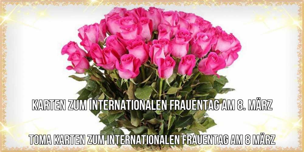 на немецком с именем, Тома, Karten zum Internationalen Frauentag am 8 März