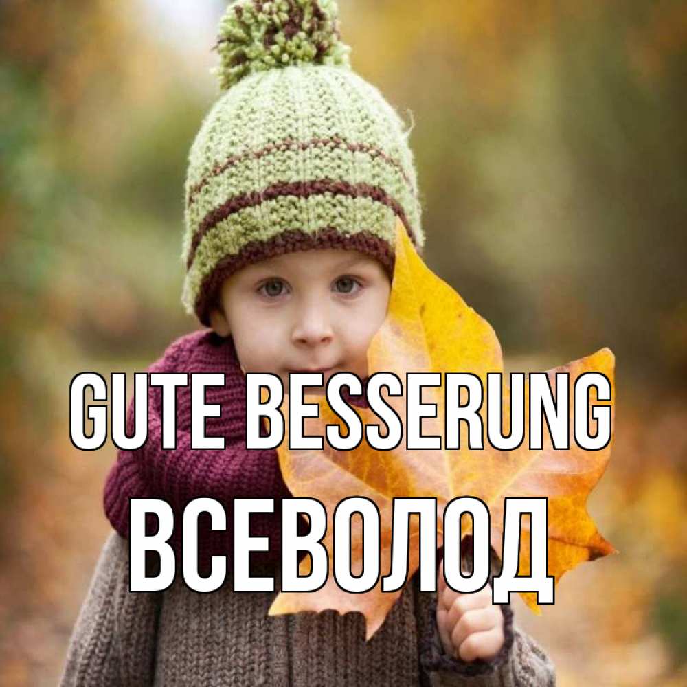 Открытка на каждый день с именем, Всеволод Gute Besserung дышим свежим воздухом Прикольная открытка с пожеланием онлайн скачать бесплатно 