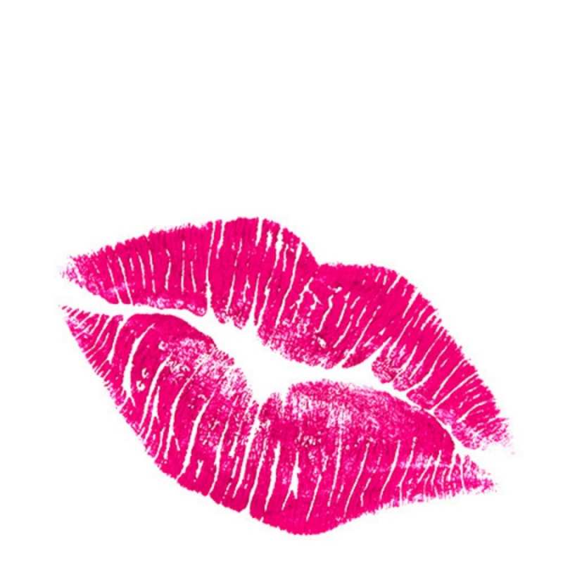 Открытка открытка с красивыми губами  след от помады Ich küsse dich 