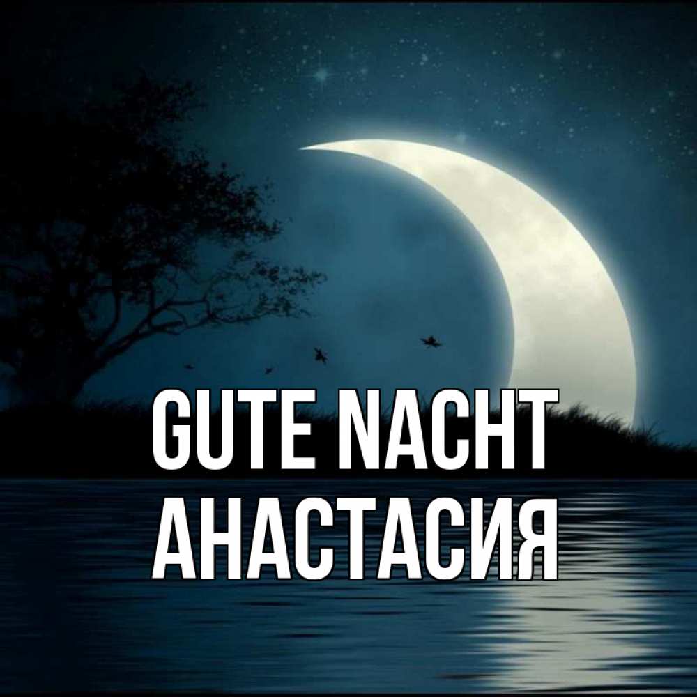 Открытка на каждый день с именем, Анастасия Gute Nacht вода Прикольная открытка с пожеланием онлайн скачать бесплатно 