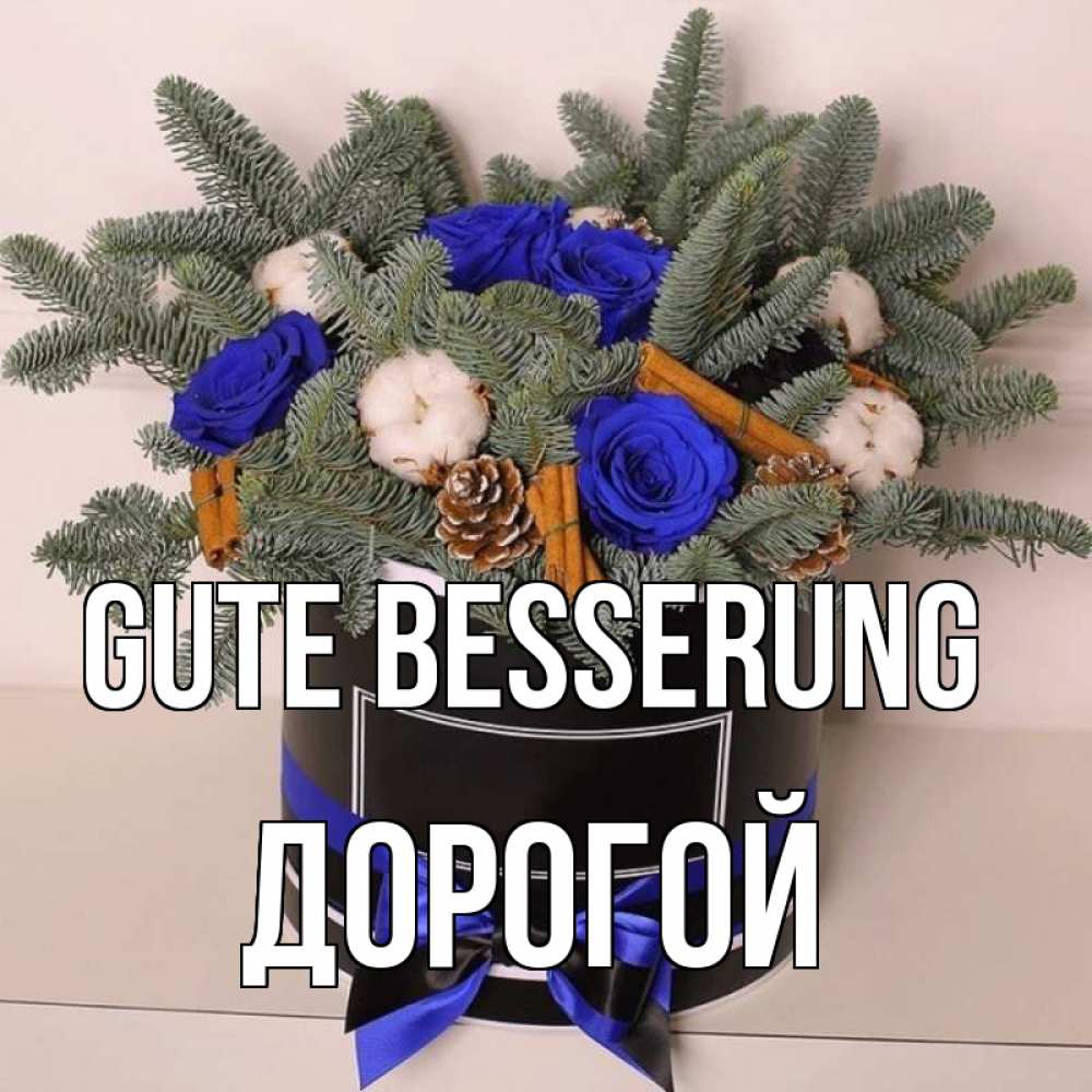 Открытка на каждый день с именем, Дорогой Gute Besserung короче кто то загрузил эти шишки Прикольная открытка с пожеланием онлайн скачать бесплатно 