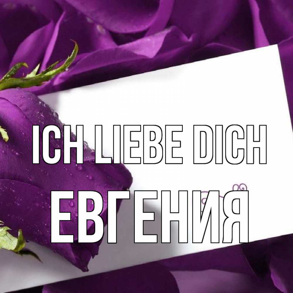 Открытка на каждый день с именем, Евгения Ich liebe dich роза Прикольная открытка с пожеланием онлайн скачать бесплатно 