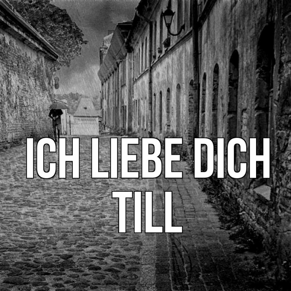 Открытка на каждый день с именем, Till Ich liebe dich зонт Прикольная открытка с пожеланием онлайн скачать бесплатно 