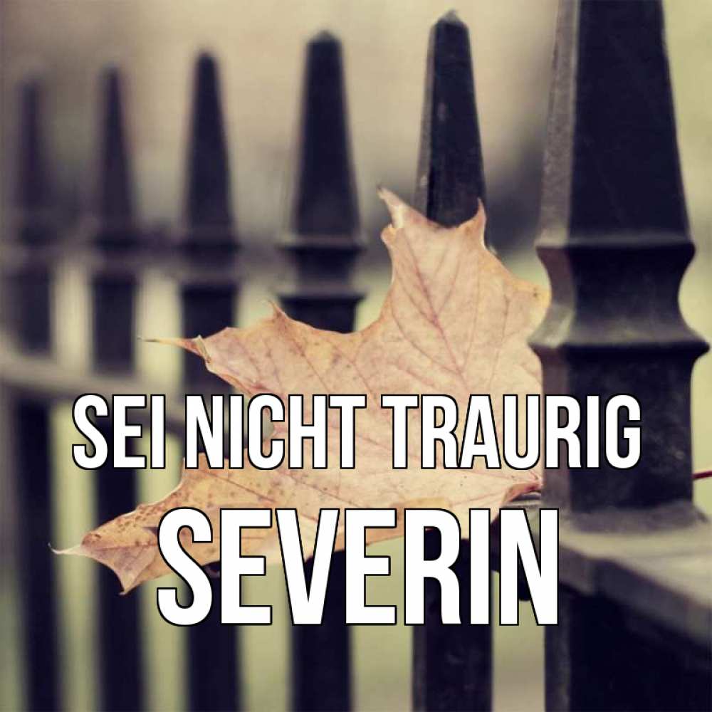 Открытка на каждый день с именем, Severin Sei nicht traurig лист клена Прикольная открытка с пожеланием онлайн скачать бесплатно 