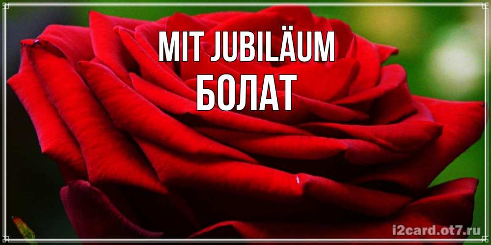 Открытка на каждый день с именем, Болат Mit Jubiläum розочка очень красивая Прикольная открытка с пожеланием онлайн скачать бесплатно 