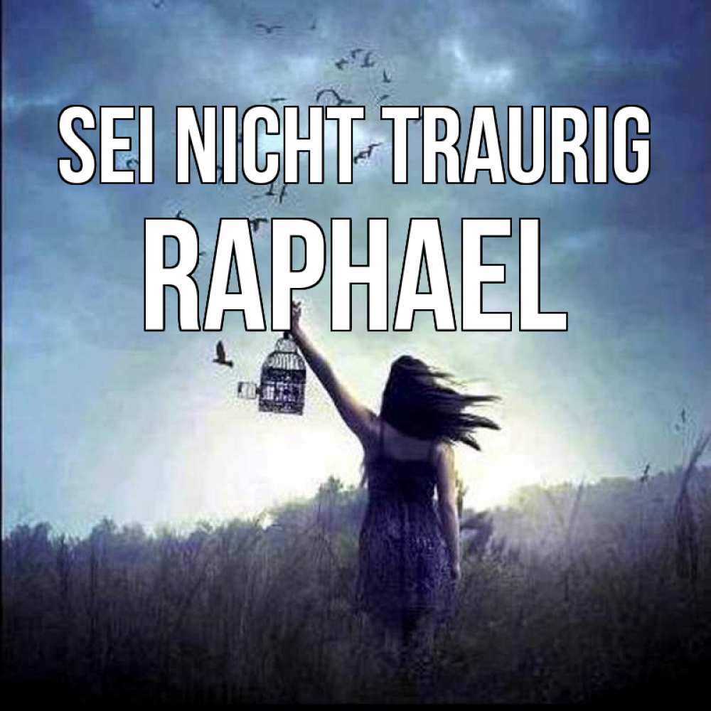 Открытка на каждый день с именем, Raphael Sei nicht traurig на волю Прикольная открытка с пожеланием онлайн скачать бесплатно 