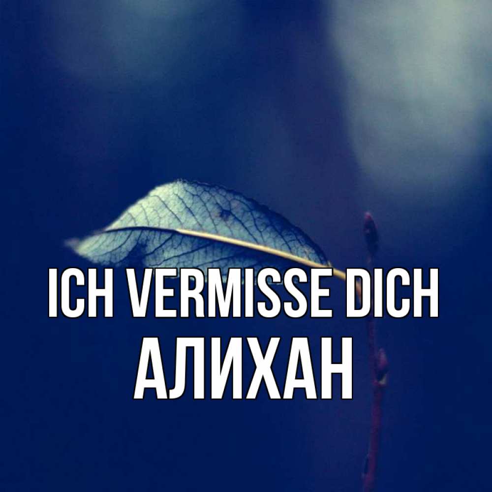 Открытка на каждый день с именем, Алихан Ich vermisse dich одна ветка 1 Прикольная открытка с пожеланием онлайн скачать бесплатно 