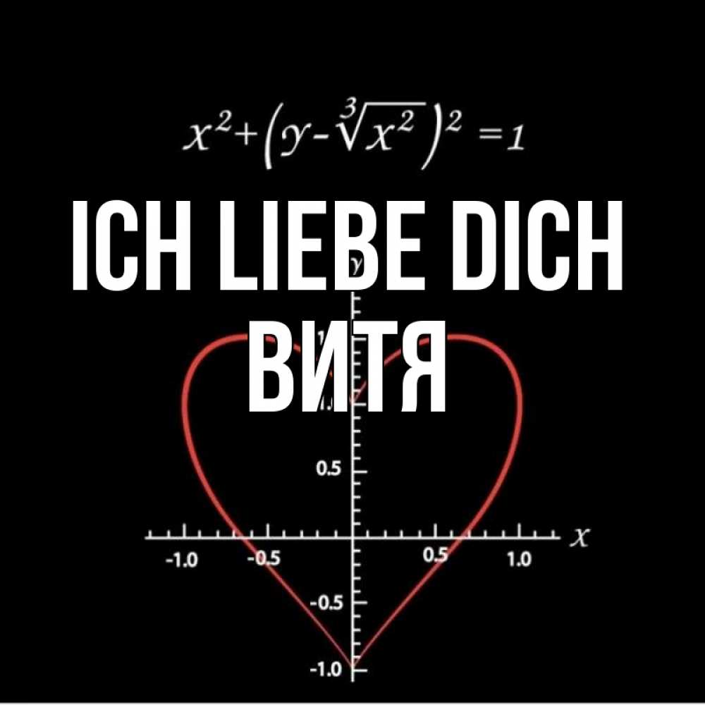 Открытка на каждый день с именем, Витя Ich liebe dich сердечная формула Прикольная открытка с пожеланием онлайн скачать бесплатно 