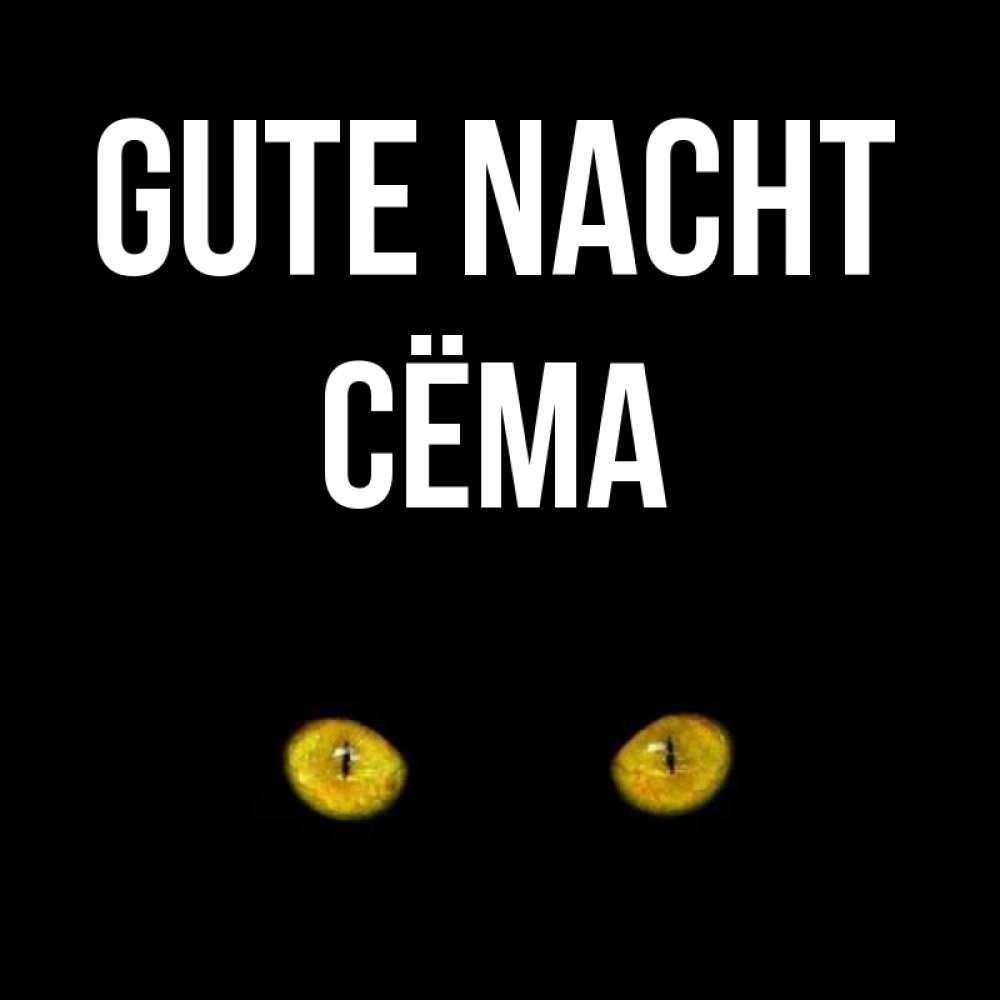 Открытка на каждый день с именем, Сёма Gute Nacht сладких снов бесстрашный мой дружочек Прикольная открытка с пожеланием онлайн скачать бесплатно 