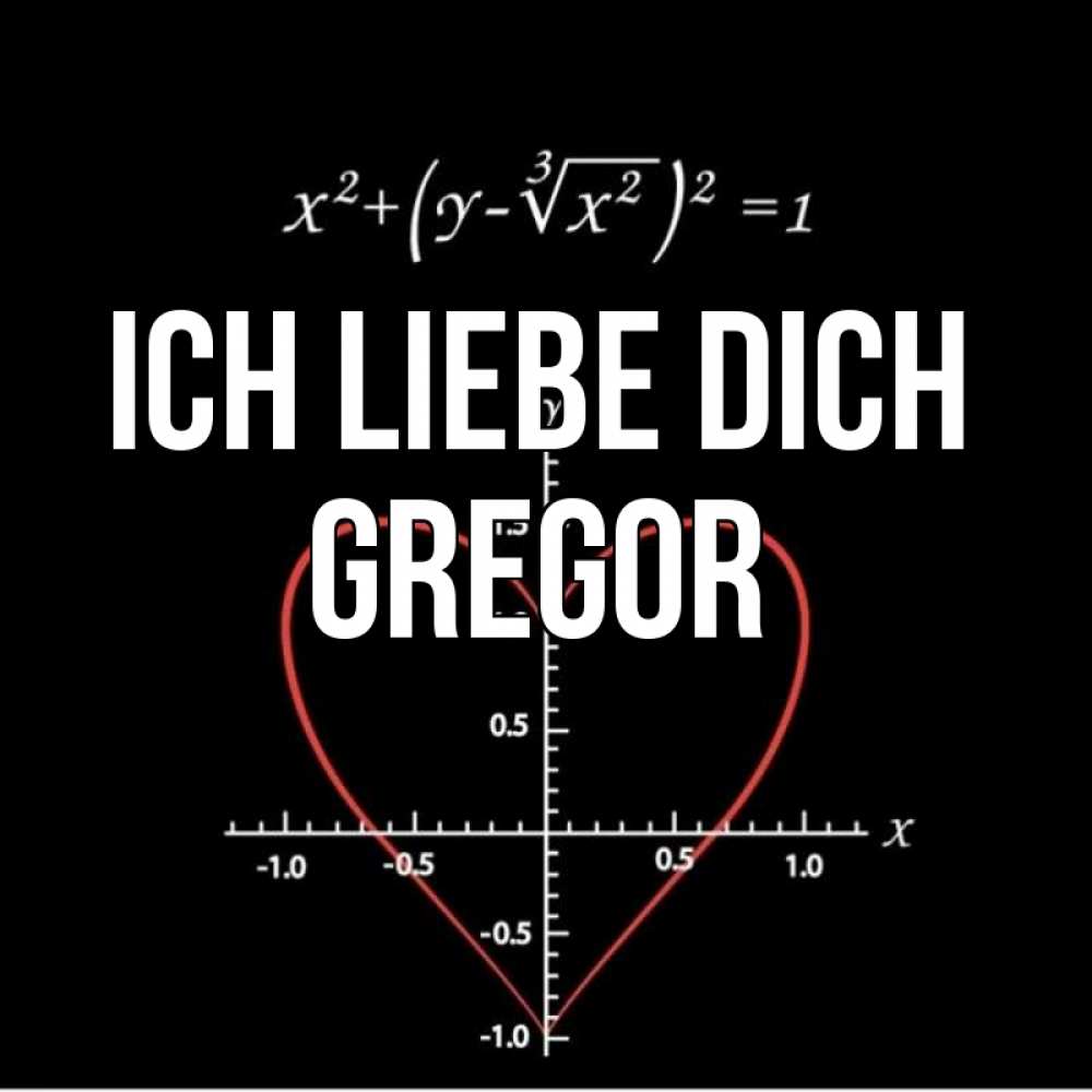 Открытка на каждый день с именем, Gregor Ich liebe dich сердечная формула Прикольная открытка с пожеланием онлайн скачать бесплатно 