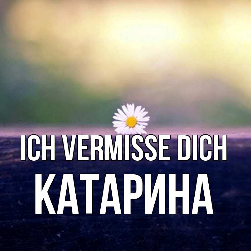 Открытка на каждый день с именем, Катарина Ich vermisse dich приходи в гости Прикольная открытка с пожеланием онлайн скачать бесплатно 