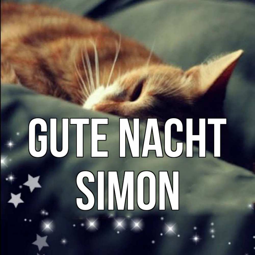 Открытка на каждый день с именем, Simon Gute Nacht кроватка Прикольная открытка с пожеланием онлайн скачать бесплатно 