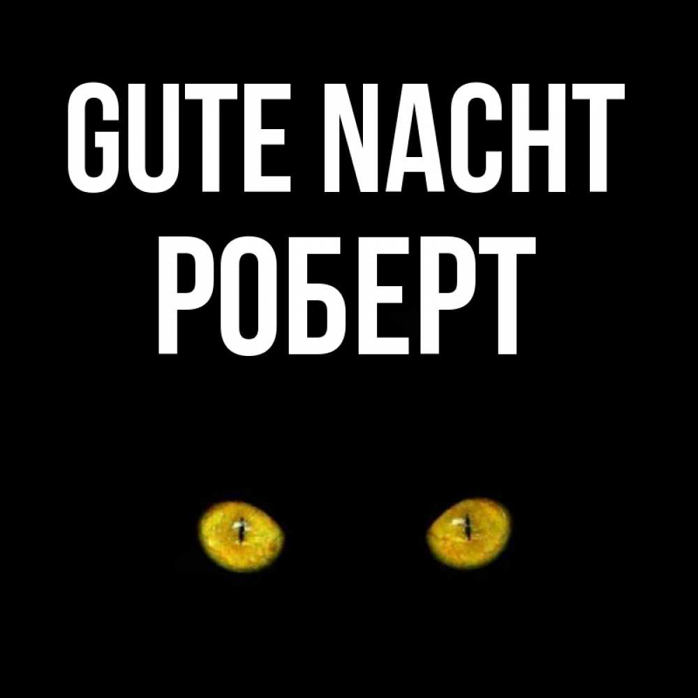 Открытка на каждый день с именем, Роберт Gute Nacht сладких снов бесстрашный мой дружочек Прикольная открытка с пожеланием онлайн скачать бесплатно 