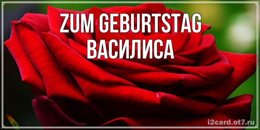 Открытка на каждый день с именем, Василиса Zum Geburtstag розочка очень красивая Прикольная открытка с пожеланием онлайн скачать бесплатно 