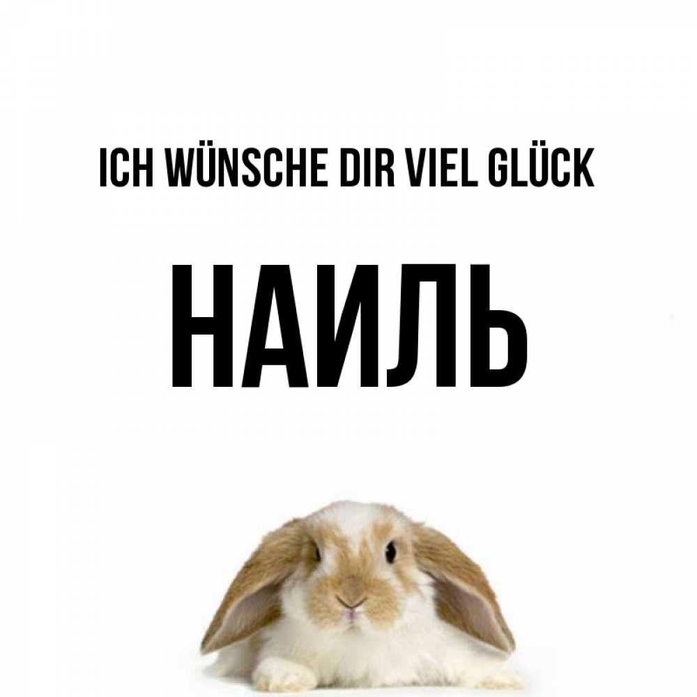 Открытка на каждый день с именем, Наиль Ich wünsche dir viel Glück открытки с произвольным текстом который можно вставить в открытку и создать ее самостоятельно бесплатно онлайн Прикольная открытка с пожеланием онлайн скачать бесплатно 