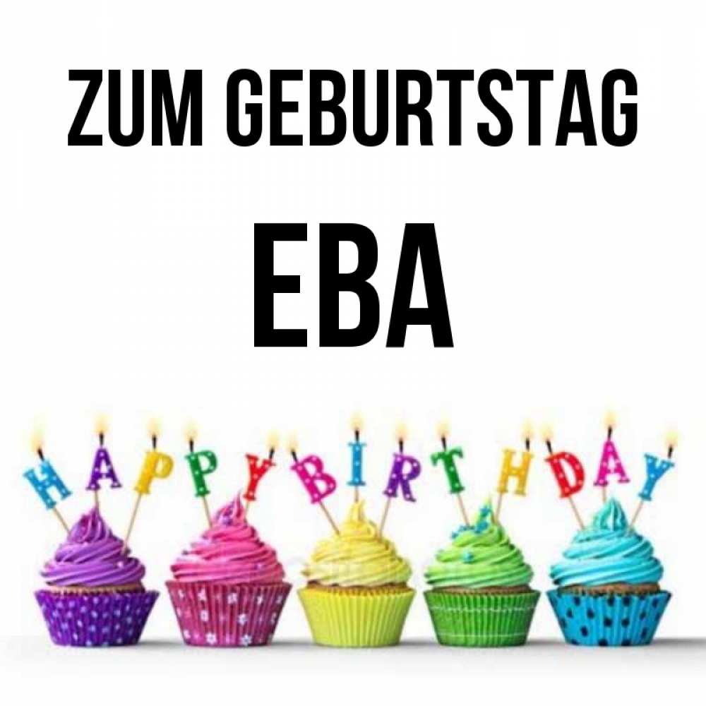 Открытка на каждый день с именем, Ева Zum Geburtstag открытка ко дню рождения с разноцветными вкусняшками Прикольная открытка с пожеланием онлайн скачать бесплатно 