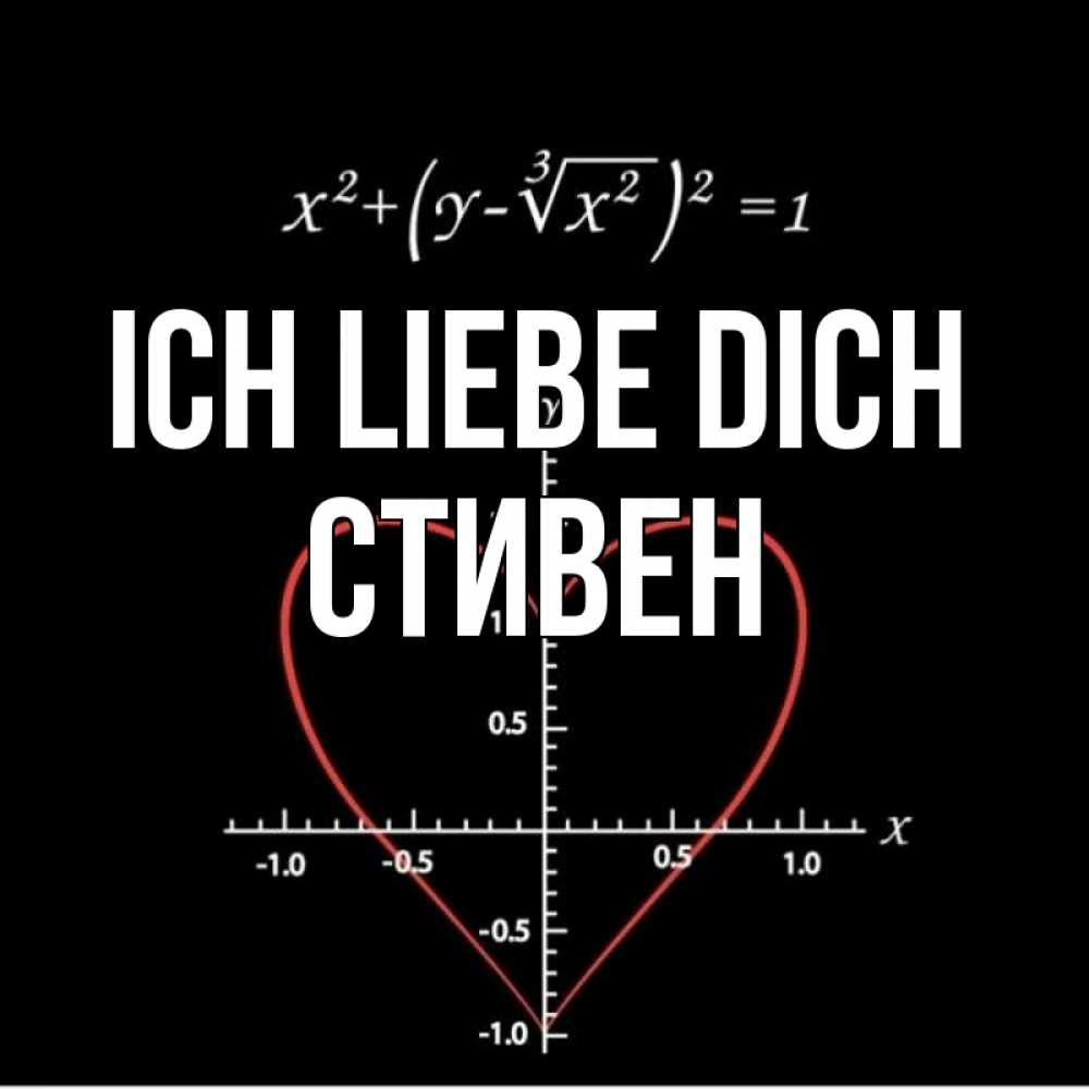Открытка на каждый день с именем, Стивен Ich liebe dich сердечная формула Прикольная открытка с пожеланием онлайн скачать бесплатно 