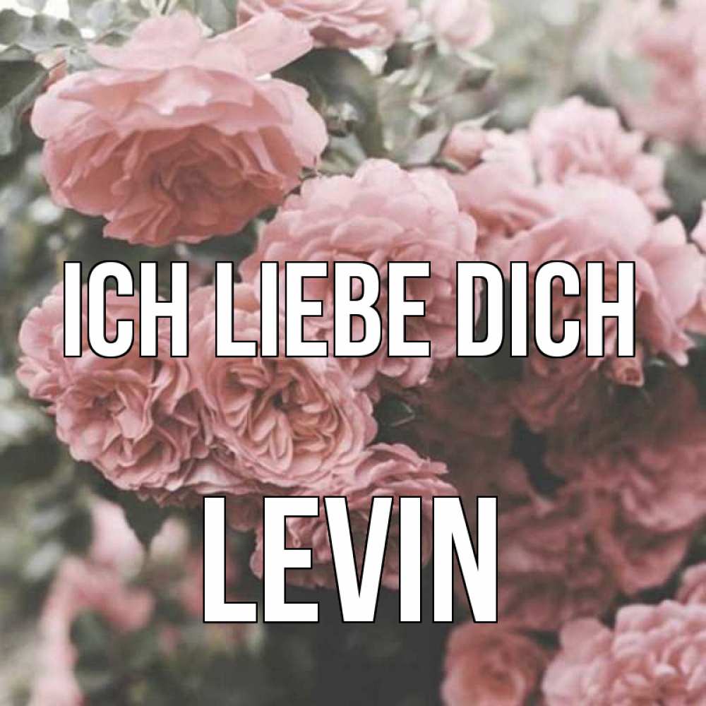 Открытка на каждый день с именем, Levin Ich liebe dich розы 3 Прикольная открытка с пожеланием онлайн скачать бесплатно 