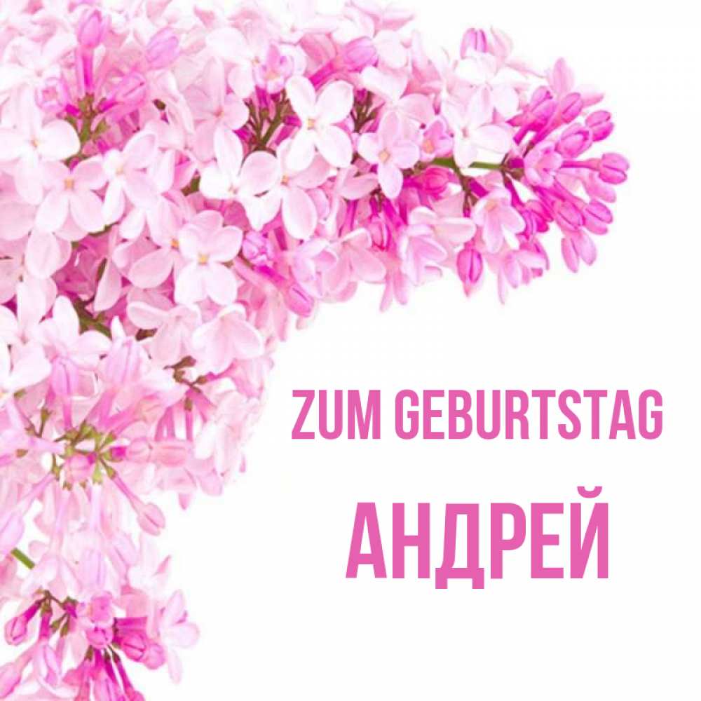 на немецком с именем, Андрей, Zum Geburtstag