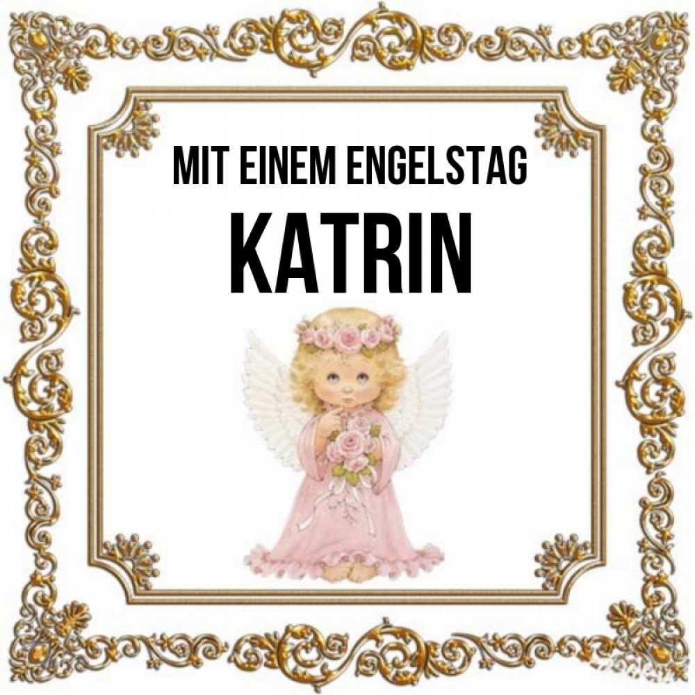 Картинка Mit einem Engelstag, Katrin