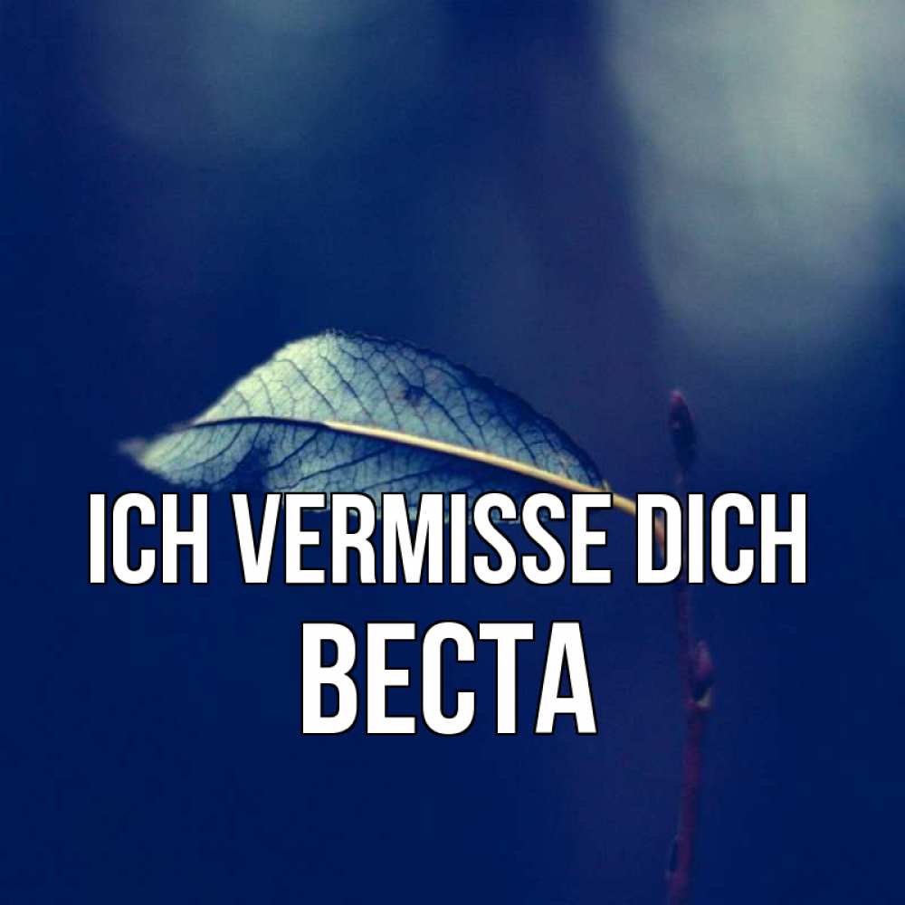 Открытка на каждый день с именем, Веста Ich vermisse dich одна ветка 1 Прикольная открытка с пожеланием онлайн скачать бесплатно 