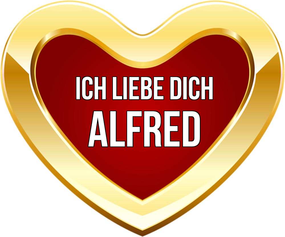Открытка на каждый день с именем, Alfred Ich liebe dich из краски Прикольная открытка с пожеланием онлайн скачать бесплатно 