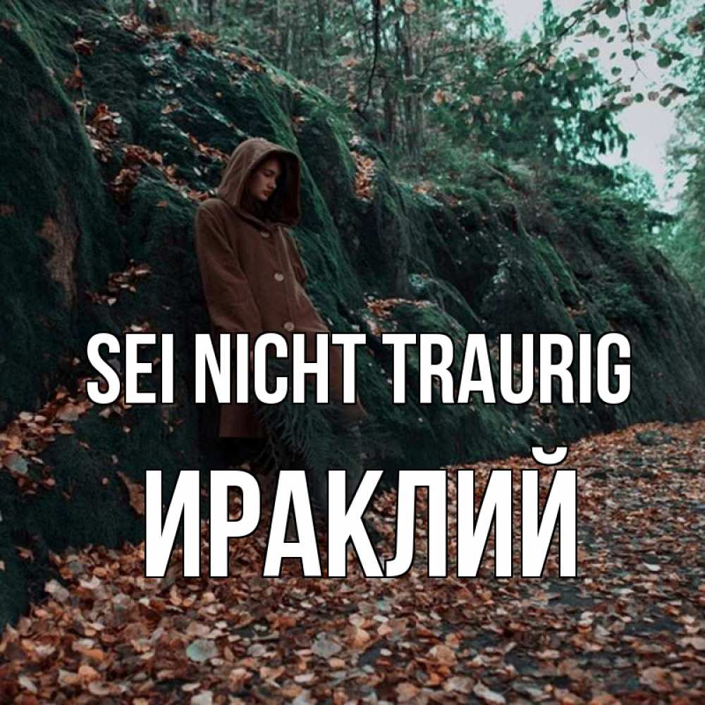 Открытка на каждый день с именем, Ираклий Sei nicht traurig осенний лес Прикольная открытка с пожеланием онлайн скачать бесплатно 