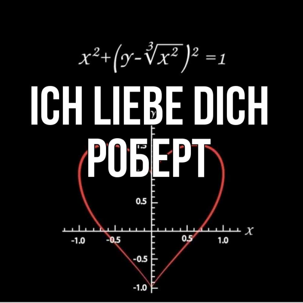 Открытка на каждый день с именем, Роберт Ich liebe dich сердечная формула Прикольная открытка с пожеланием онлайн скачать бесплатно 