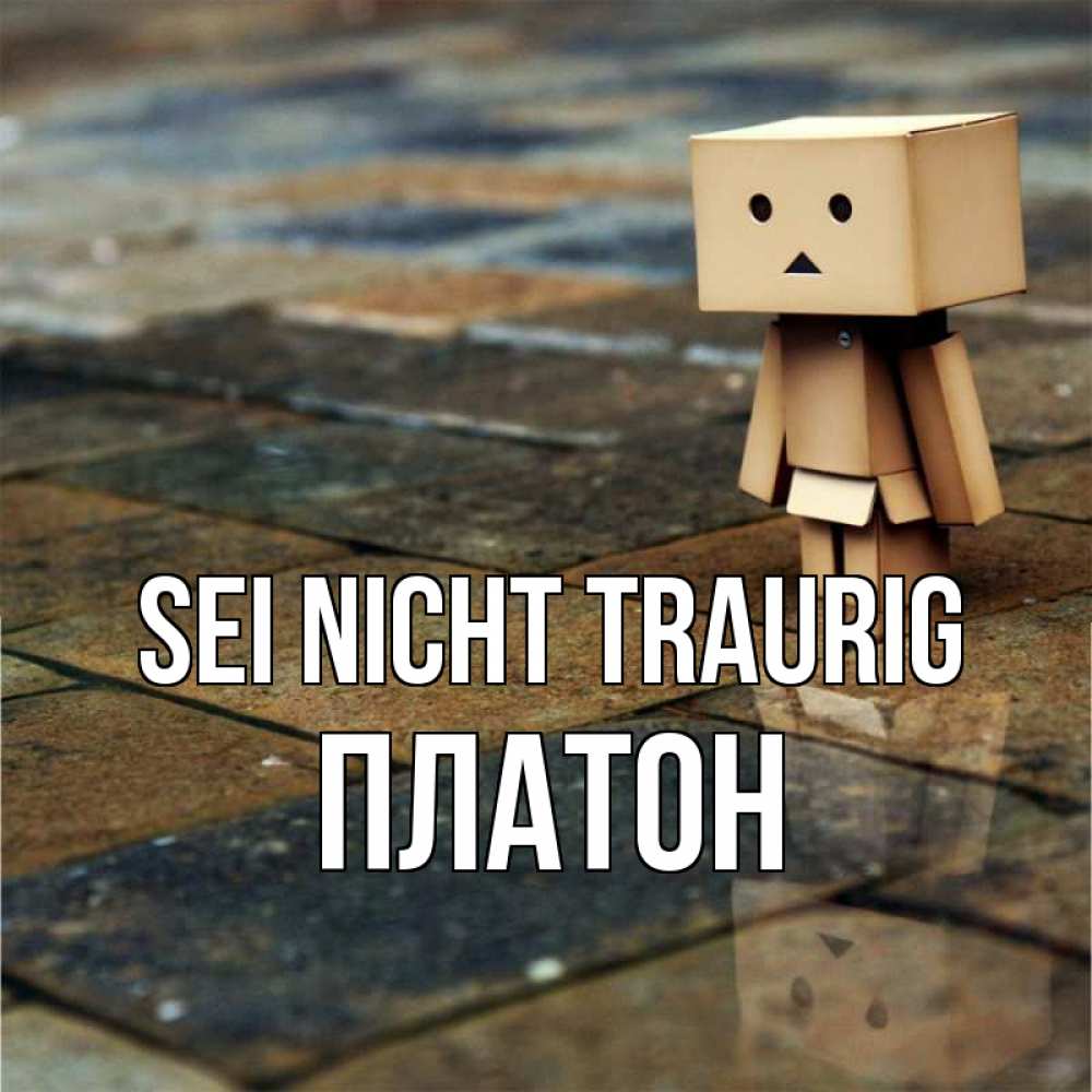 Открытка на каждый день с именем, Платон Sei nicht traurig Стив Прикольная открытка с пожеланием онлайн скачать бесплатно 