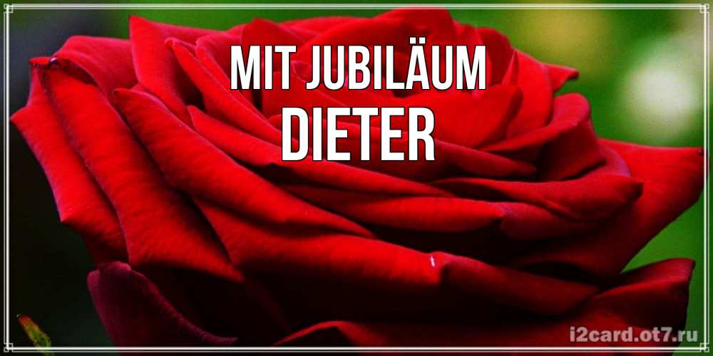 Открытка на каждый день с именем, Dieter Mit Jubiläum розочка очень красивая Прикольная открытка с пожеланием онлайн скачать бесплатно 