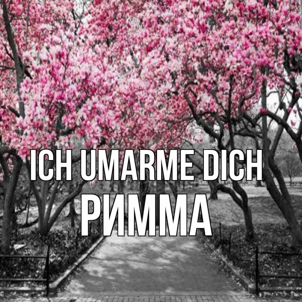 Открытка на каждый день с именем, Римма Ich umarme dich обработанное фото Прикольная открытка с пожеланием онлайн скачать бесплатно 