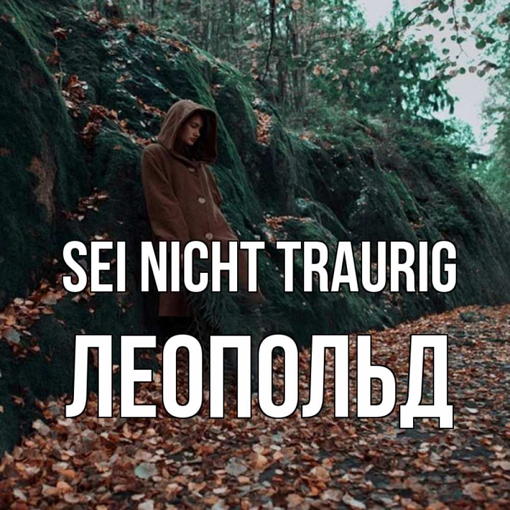 Открытка на каждый день с именем, Леопольд Sei nicht traurig осенний лес Прикольная открытка с пожеланием онлайн скачать бесплатно 
