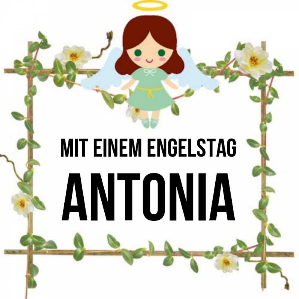 Картинка Mit einem Engelstag, Antonia
