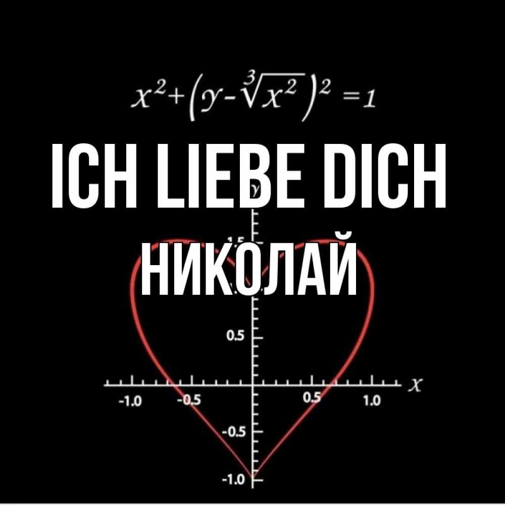 Открытка на каждый день с именем, Николай Ich liebe dich сердечная формула Прикольная открытка с пожеланием онлайн скачать бесплатно 