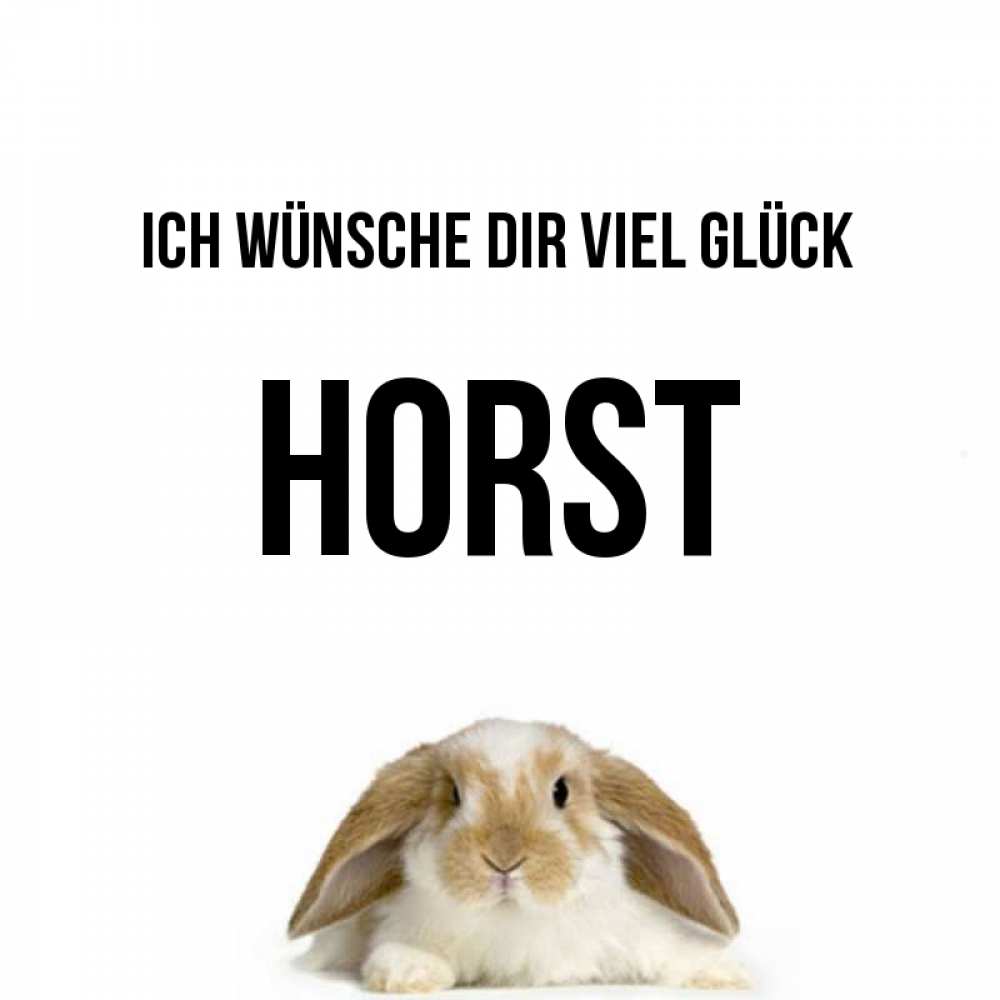 Открытка на каждый день с именем, Horst Ich wünsche dir viel Glück открытки с произвольным текстом который можно вставить в открытку и создать ее самостоятельно бесплатно онлайн Прикольная открытка с пожеланием онлайн скачать бесплатно 