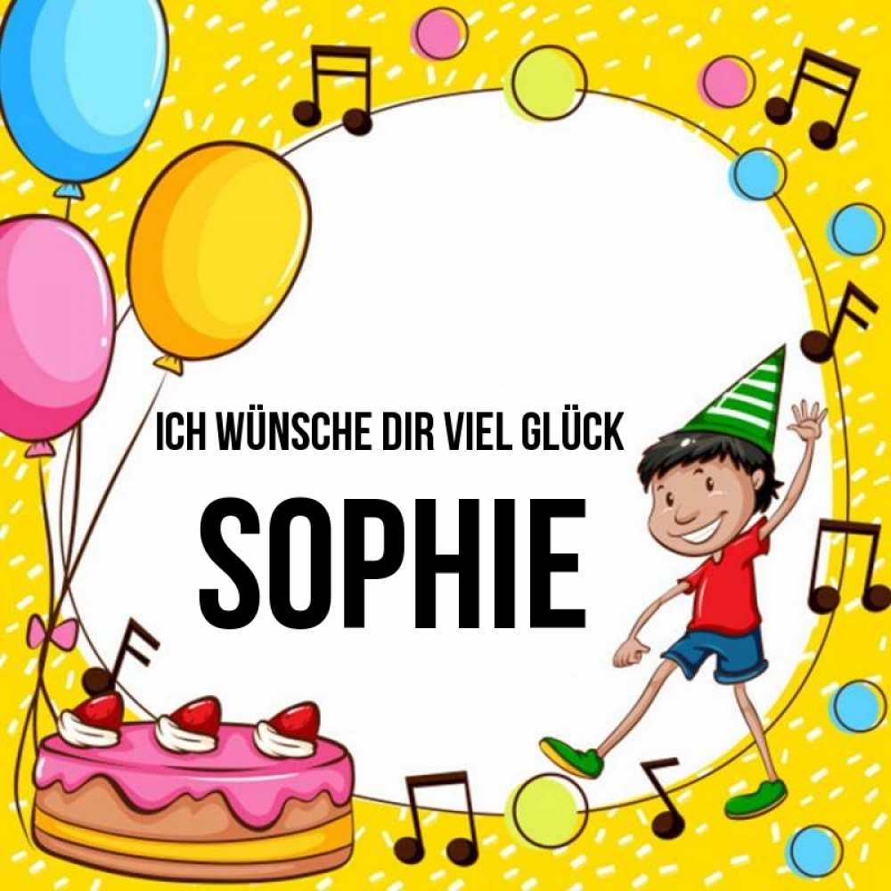 Открытка на каждый день с именем, Sophie Ich wünsche dir viel Glück открытка 1 Прикольная открытка с пожеланием онлайн скачать бесплатно 