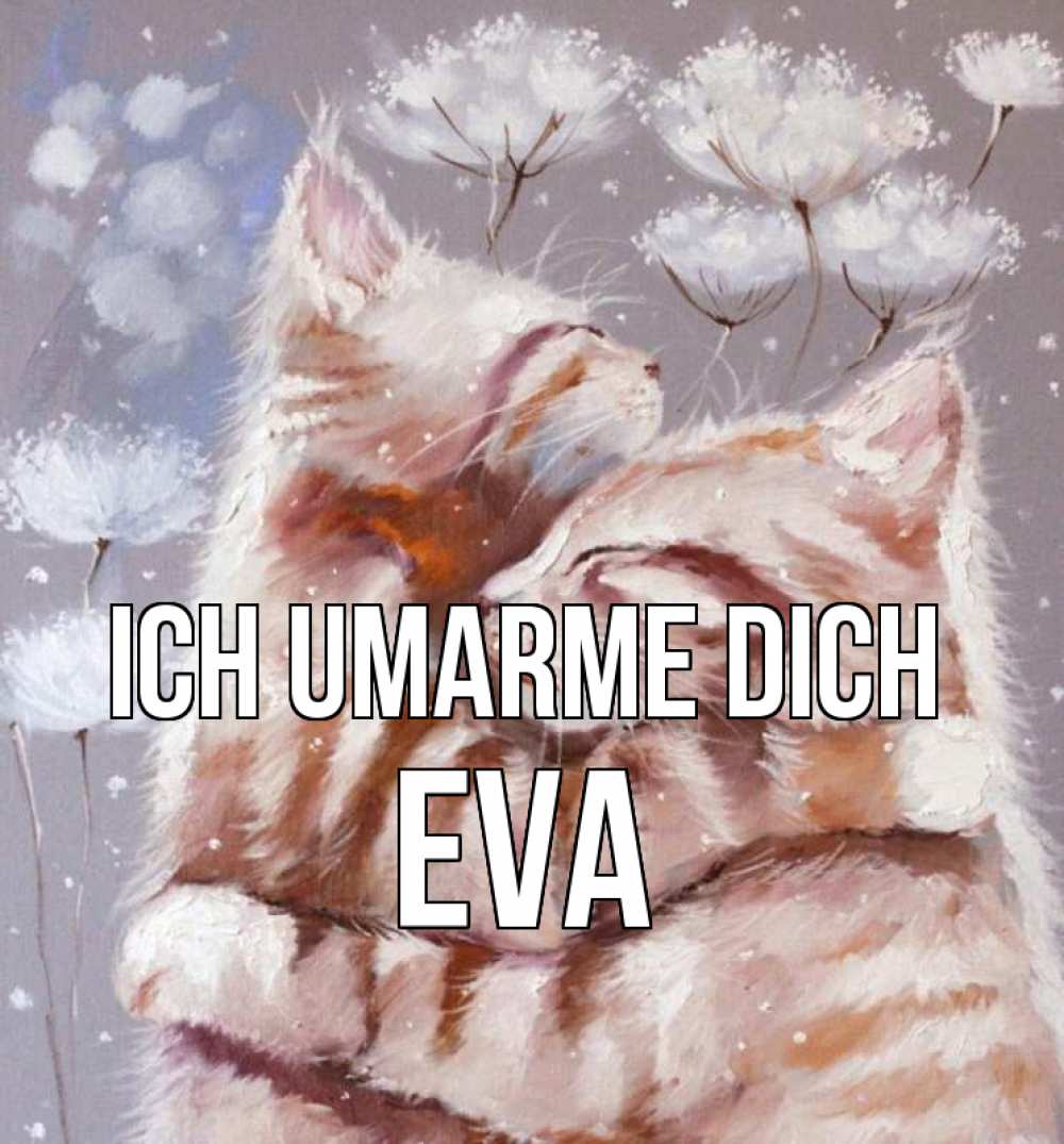 Открытка на каждый день с именем, Eva Ich umarme dich Море и горы Прикольная открытка с пожеланием онлайн скачать бесплатно 