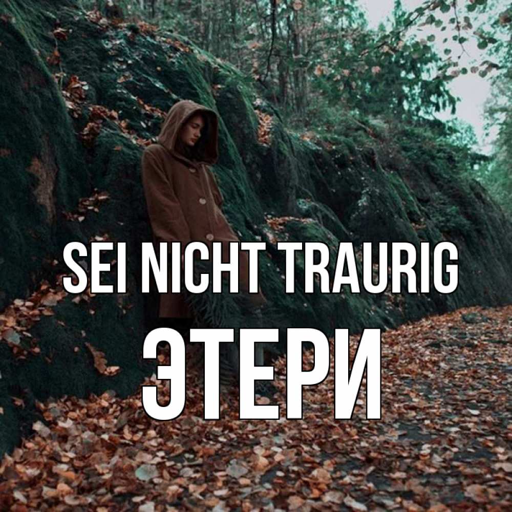 Открытка на каждый день с именем, Этери Sei nicht traurig осенний лес Прикольная открытка с пожеланием онлайн скачать бесплатно 