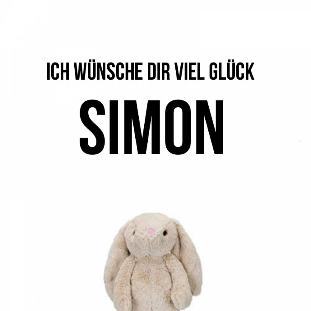 Открытка на каждый день с именем, Simon Ich wünsche dir viel Glück сайт создаватель открыток Прикольная открытка с пожеланием онлайн скачать бесплатно 