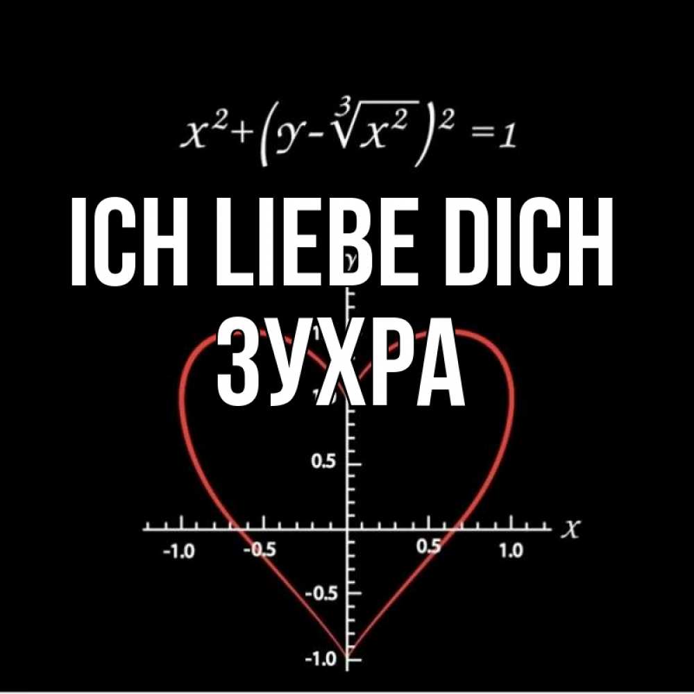 Открытка на каждый день с именем, Зухра Ich liebe dich сердечная формула Прикольная открытка с пожеланием онлайн скачать бесплатно 