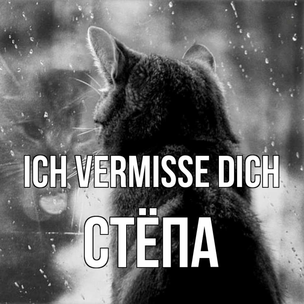 Открытка на каждый день с именем, Стёпа Ich vermisse dich скорее ко мне приходи 1 Прикольная открытка с пожеланием онлайн скачать бесплатно 